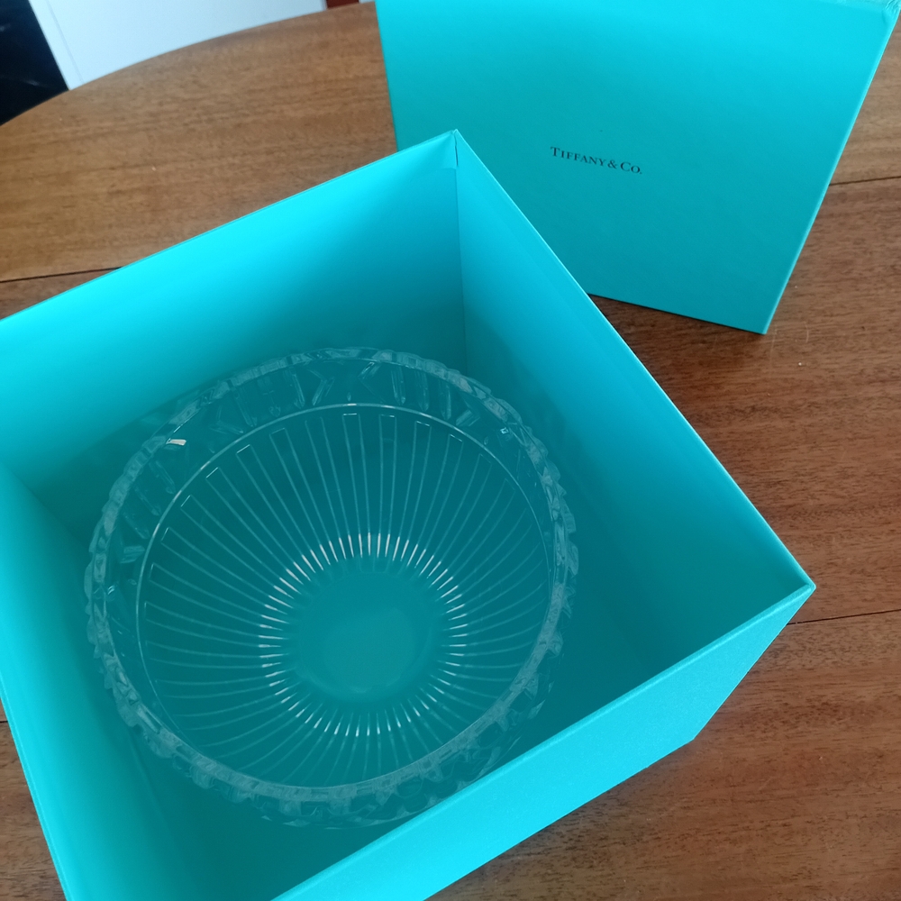 Tiffany & Co. Crystal Vase in Signature Blue